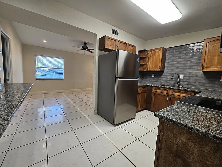 Kitchen view into Living Room