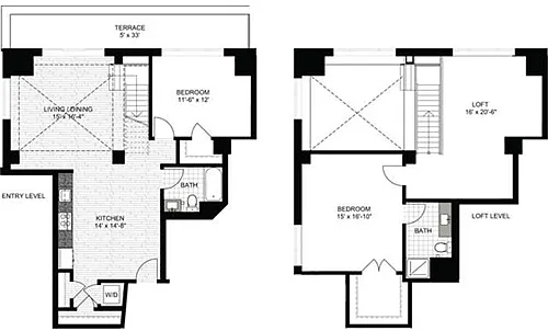 Floor plan 2 Bedrooms AA