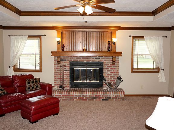 Wood burning fireplace