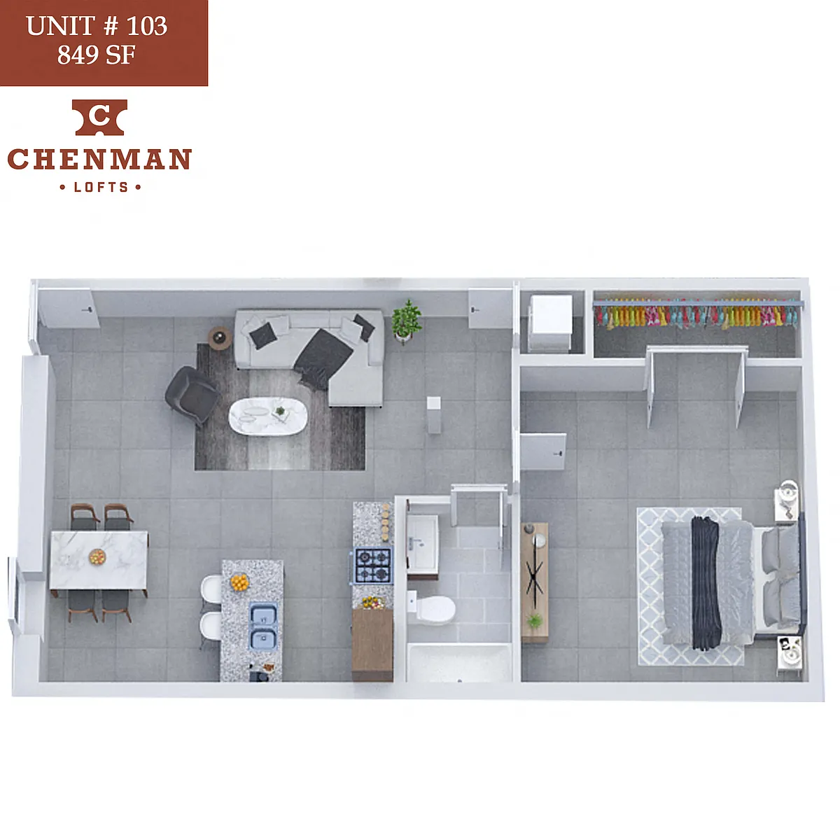 Floor plan Chenman Lofts 103