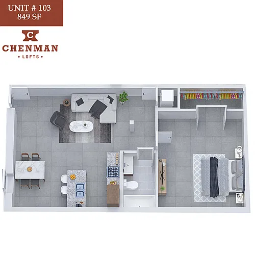 Floor plan Chenman Lofts 103