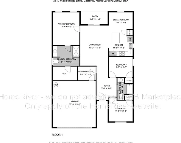 3 bed, 2.0 bath, 1316 sqft, $1,875 — Photo 2