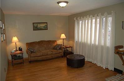 living room with hardwood floors