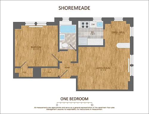 Floor plan One Bedroom