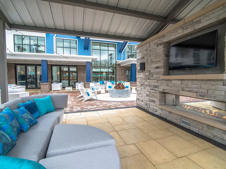 Outdoor Lounge at Hawthorne at Indy West in Wilmington, NC