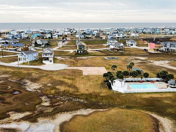 Aerial shot of neighborhood.