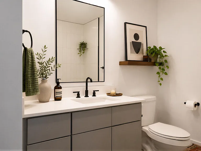 Modern Bathroom at Cole Motor Apartments in Indianapolis