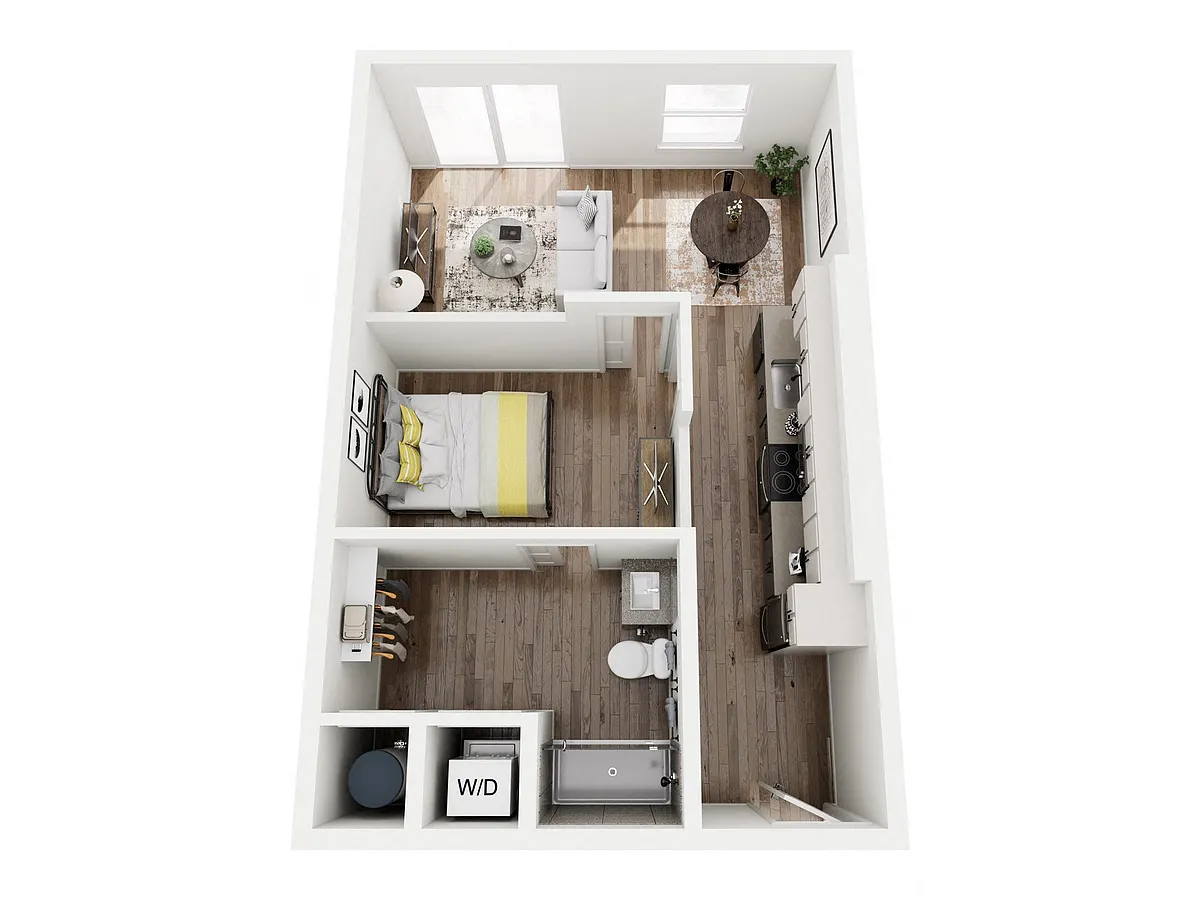 Floor plan JR 1BR 1