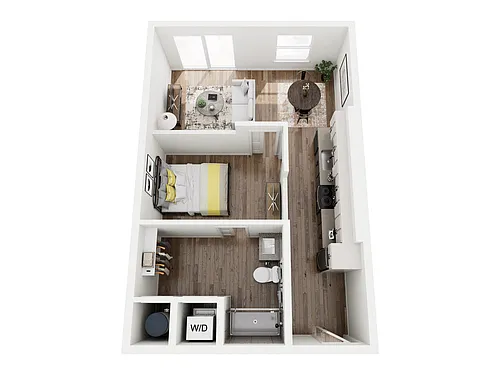 Floor plan JR 1BR 1