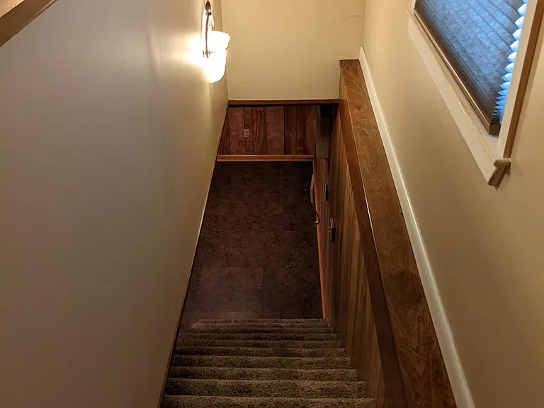 Stairs to the basement from the main level