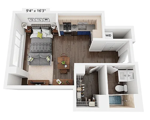 Floor plan Studio E1T