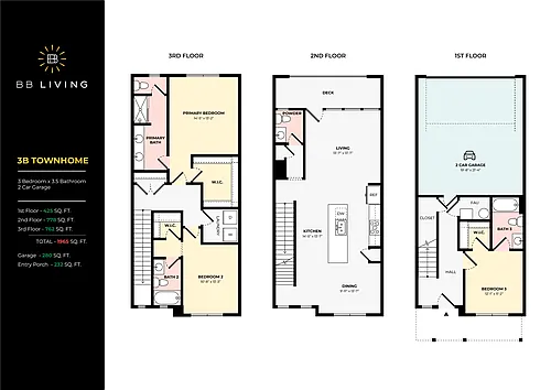 Floor plan 3B Townhome