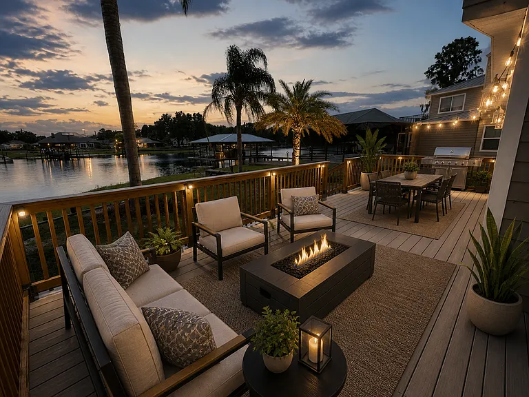 Back Deck with AI generated photo