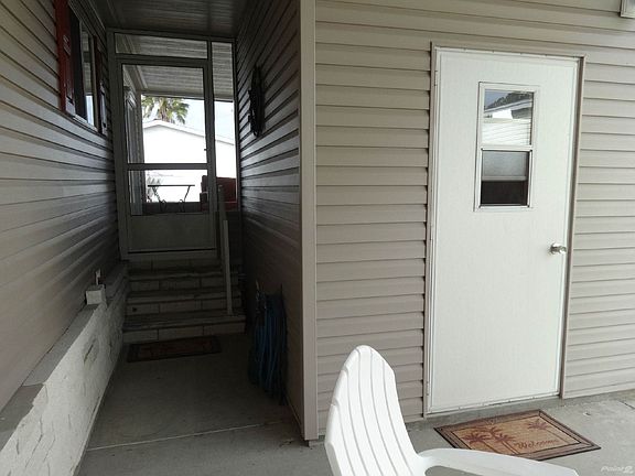 Entrance to porch and shed door