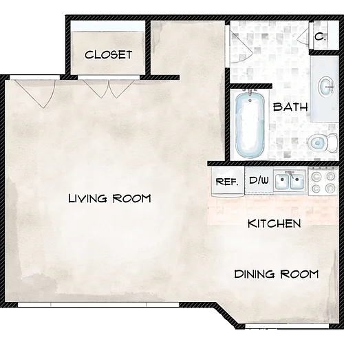 Floor plan Studio