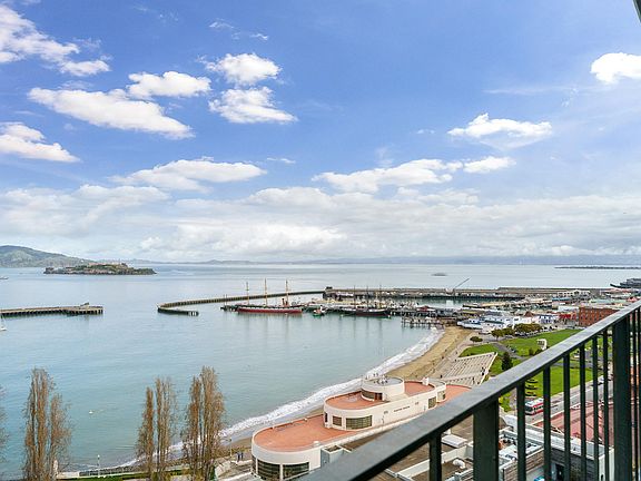 Aquatic Park, Alcatraz and North Bay Views from the Living Room