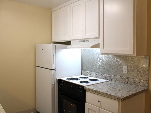 Two Bedroom Apt: The kitchen also has new cabinets.
