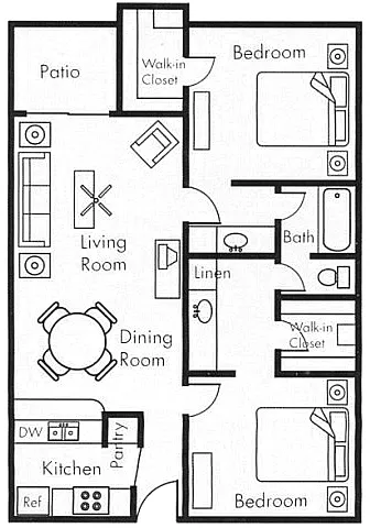 Floor plan 2x1 Large