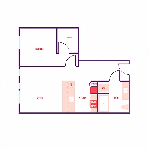 Floor plan 1X1 B4