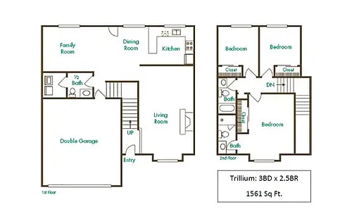 Floor plan Trillium at Valley