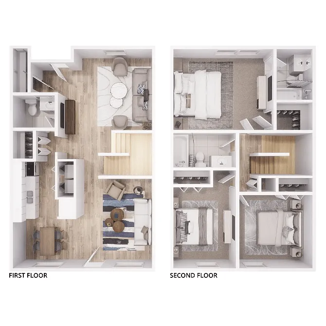 Floor plan C1 - 3Bed, 2Bath