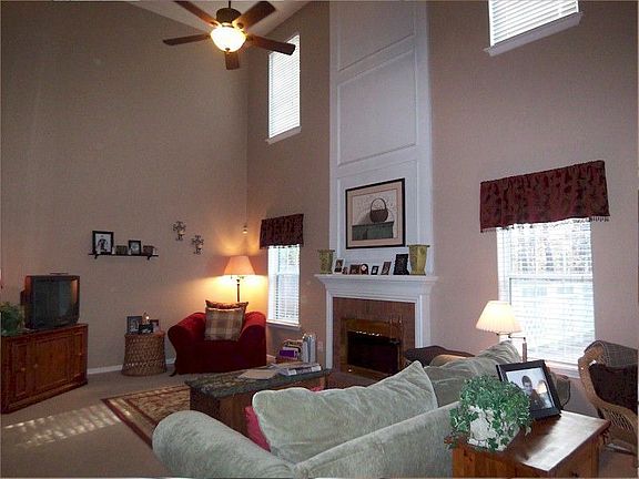 Two story family room