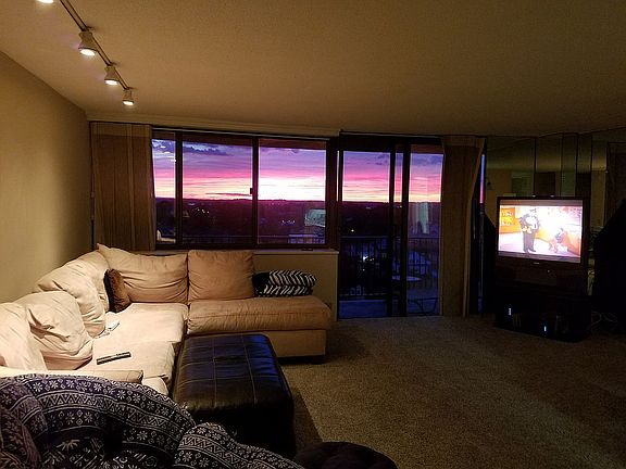 sunset in living room