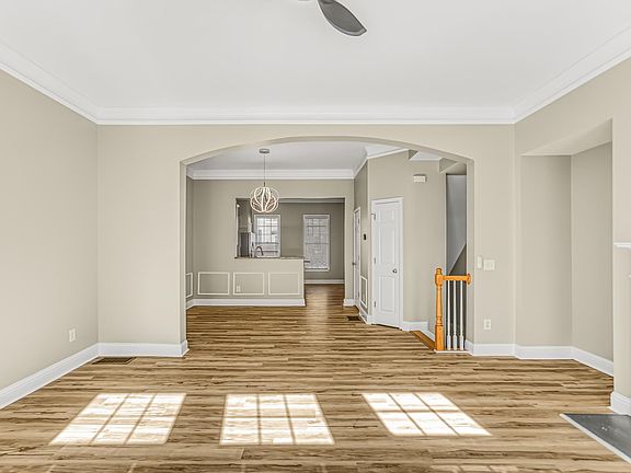 Modern open-space concert with newly installed hardwood floors