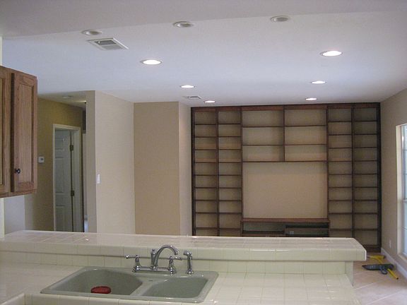 Built in entertainment center.