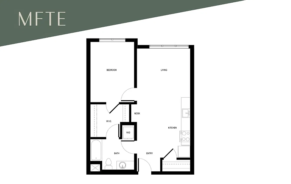 Floor plan 1x1 C9 - MFTE 70%
