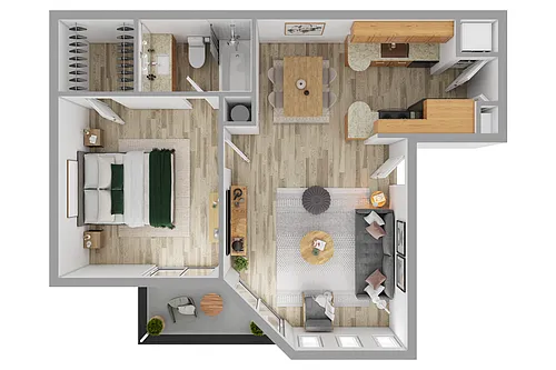 Floor plan 1B Flat