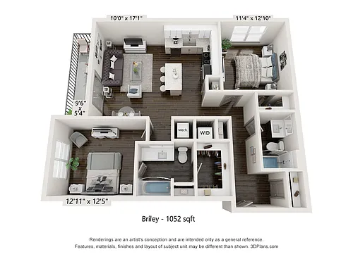 Floor plan Briley - 2x2