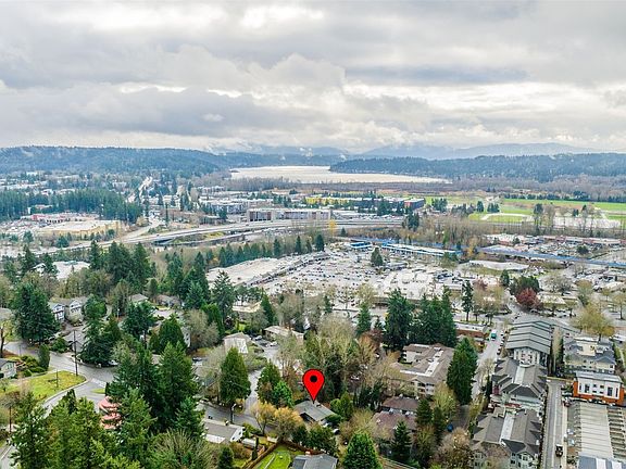 Drone view of Lake Sammamish from property to show proximity.>