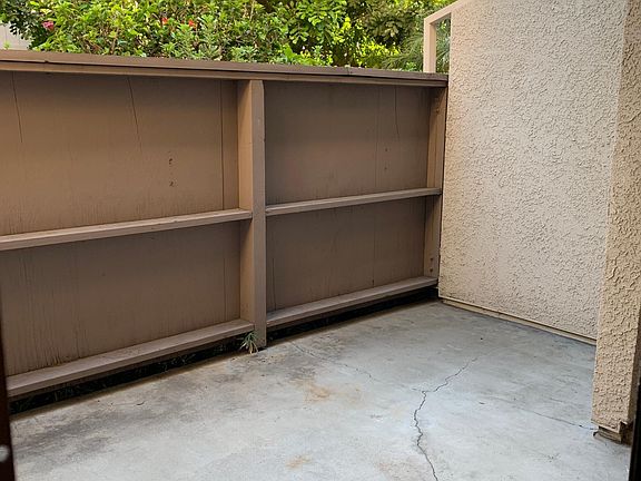 Enclosed private patio off the living room