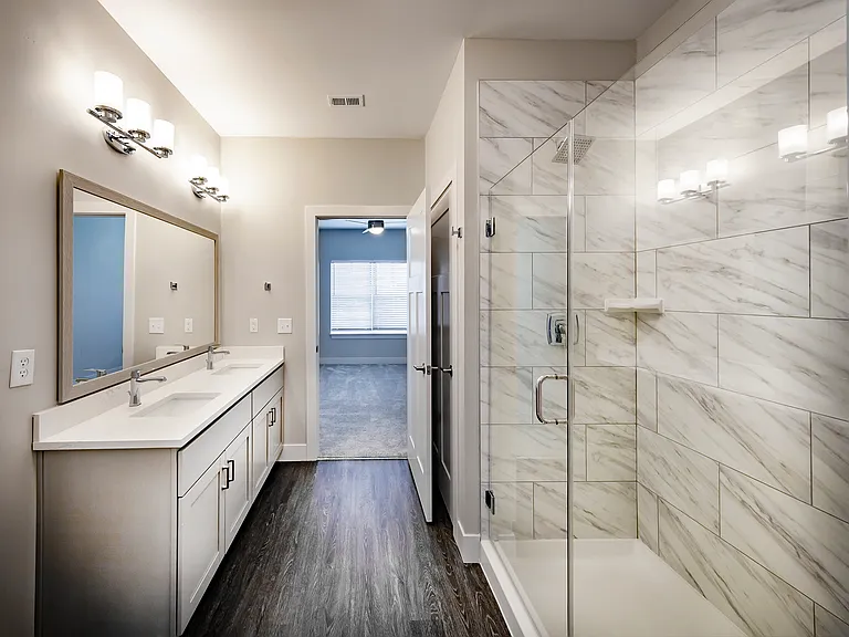 Double Vanity and Walk-In Shower