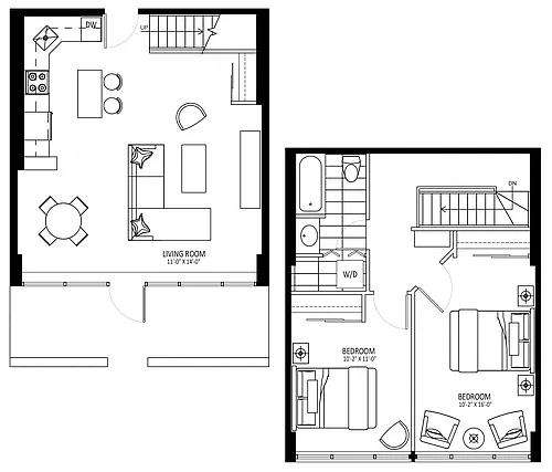 Floor plan The Rochester - Townhome