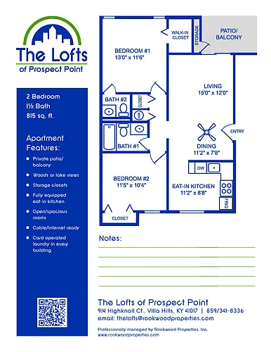 Floor plan LF-TM: 2B1.5B-815