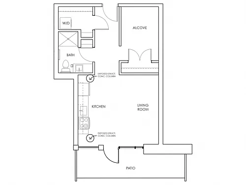 Floor plan Studio A