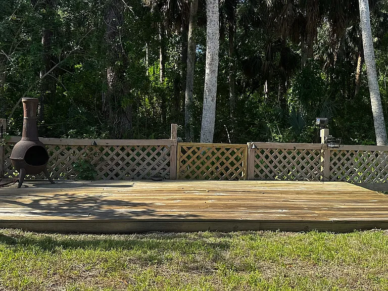 Outdoor deck for quiet evenings or entertaining.