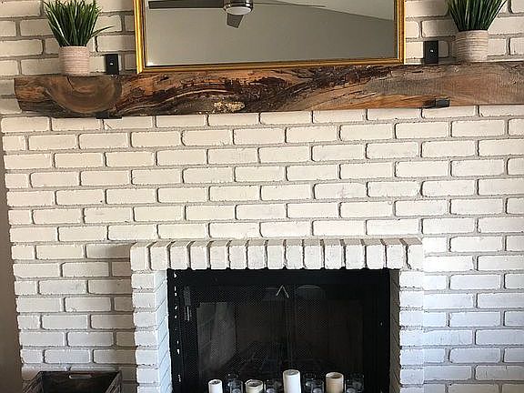 Wood burning fireplace