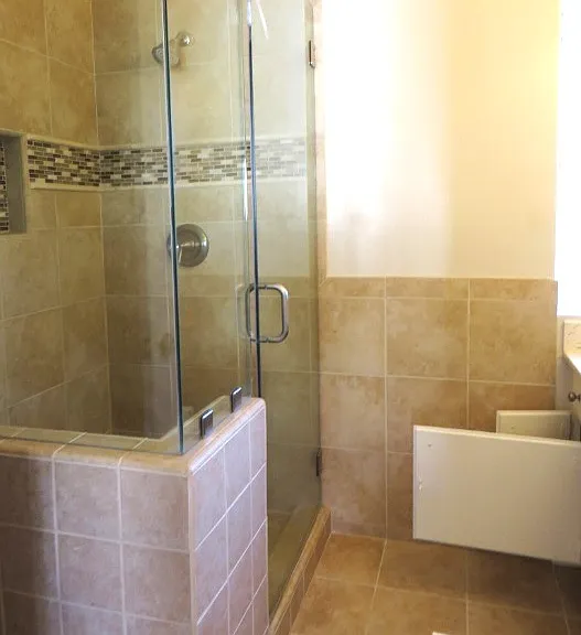 shower in the master bedroom