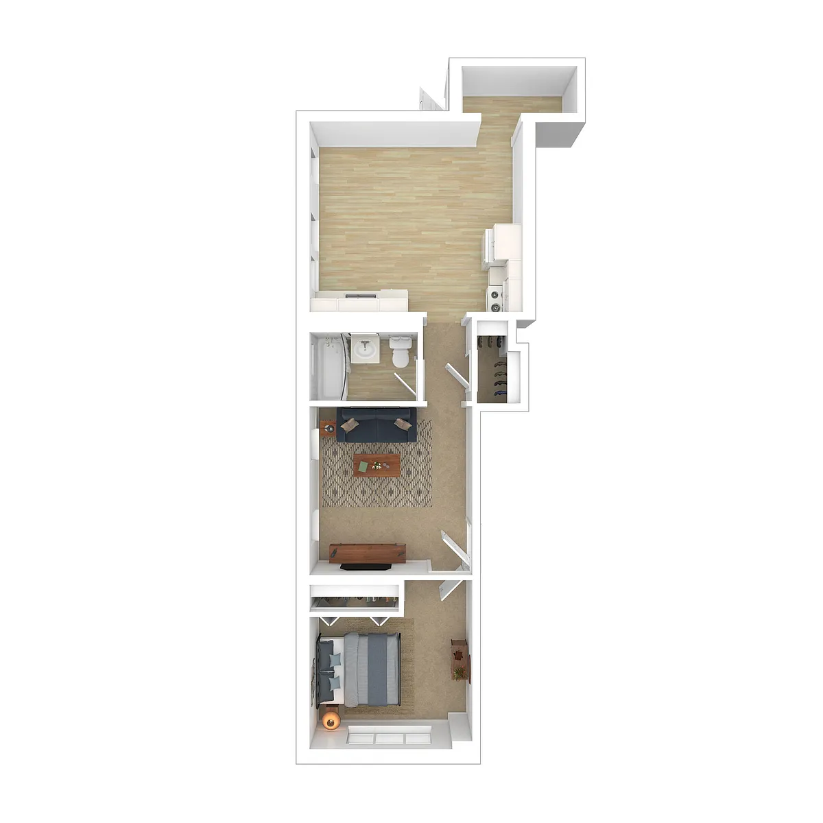 Floor plan 1 Bedroom 1 Bathroom