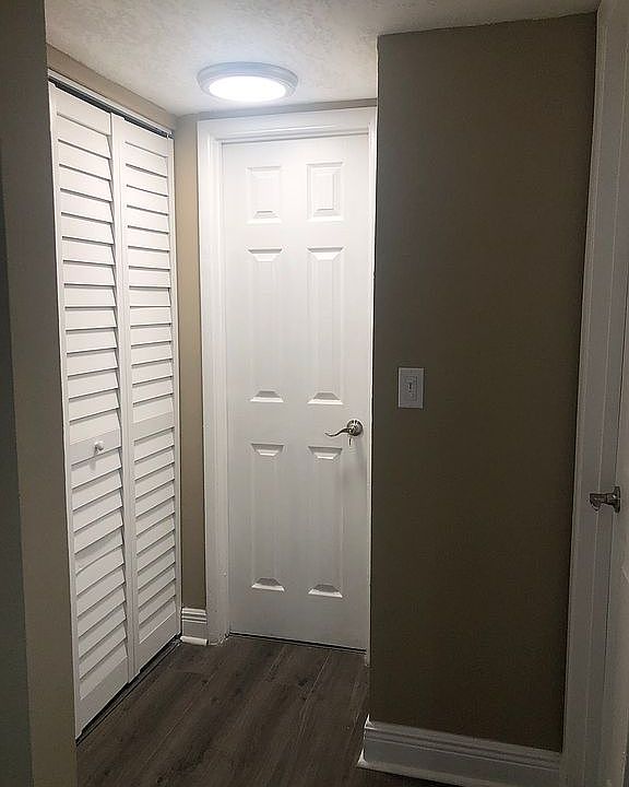 Hallway with laundry room