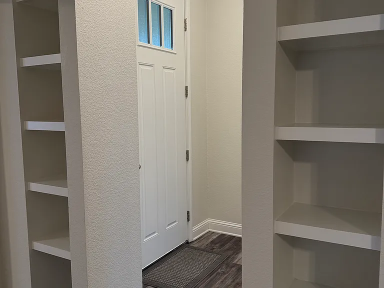 built in open shelves
