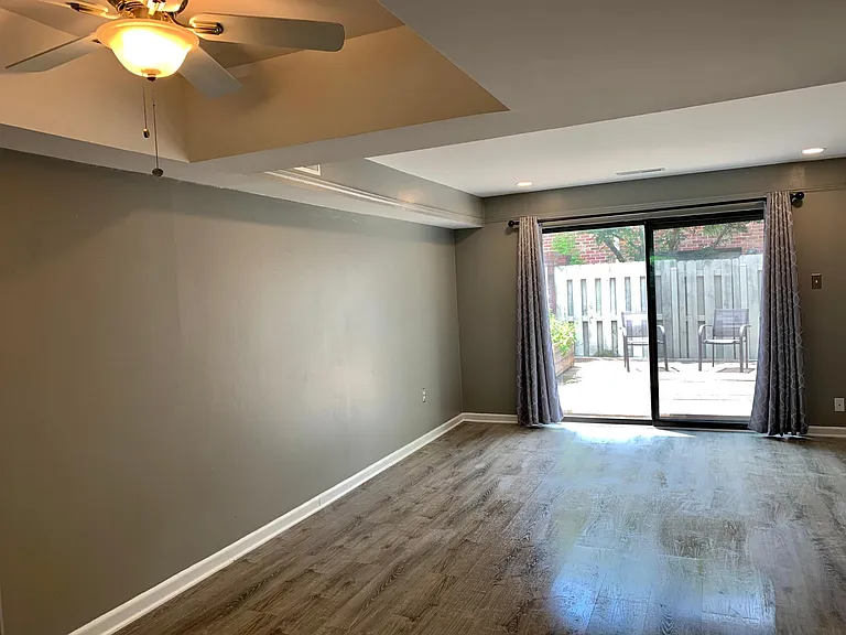 Dining room and living room.