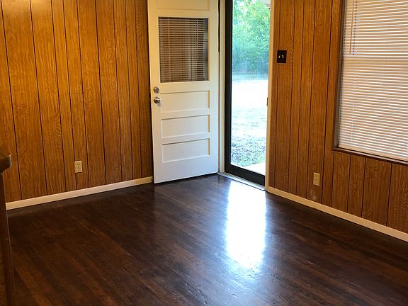 Dining area opens to big back yard.