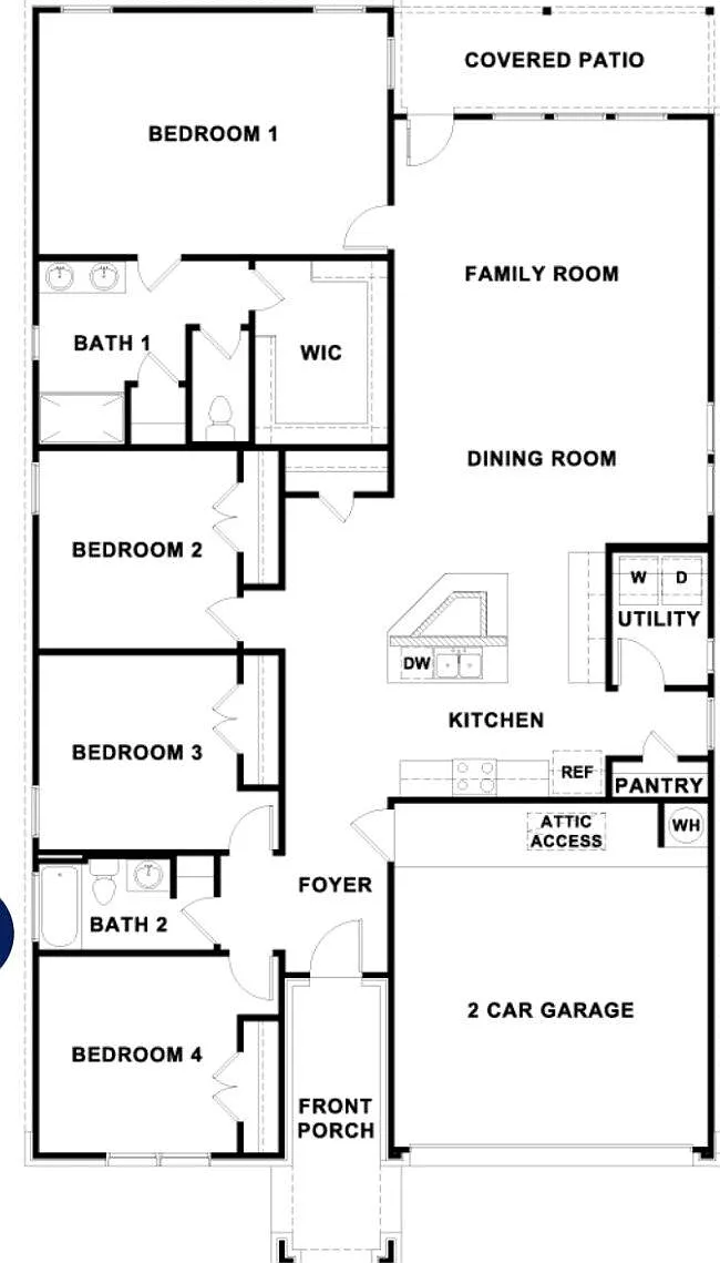 4 bed, 2.0 bath, 2102 sqft, $2,300 — Photo 3