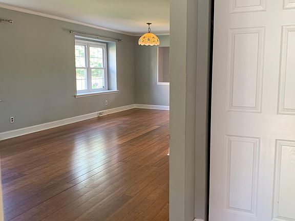 Living room view front entry door