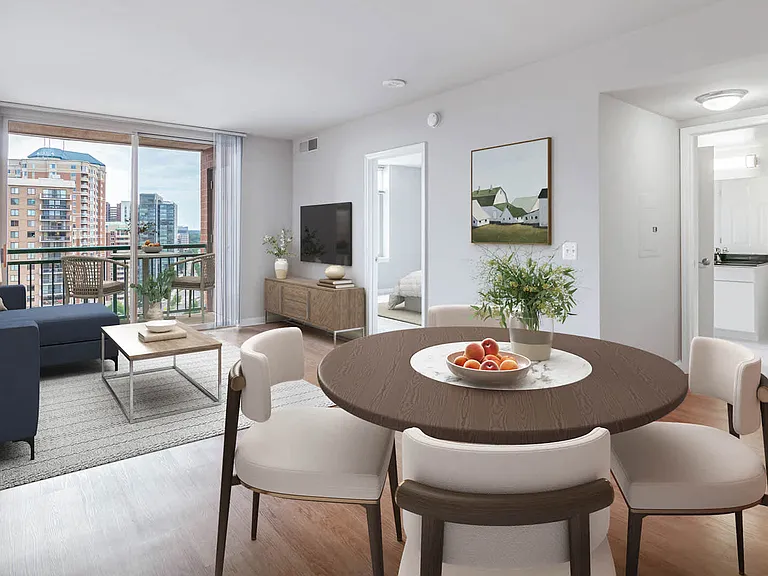 Living Room with Balcony and Hard Surface Flooring