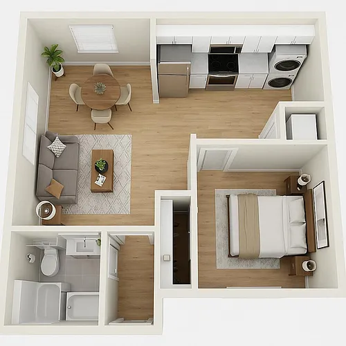Floor plan 1 Bed - B